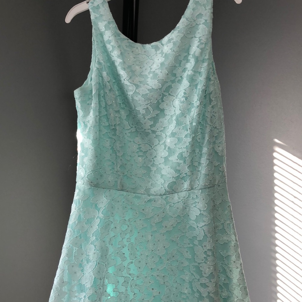 Light turquoise sparkly dress